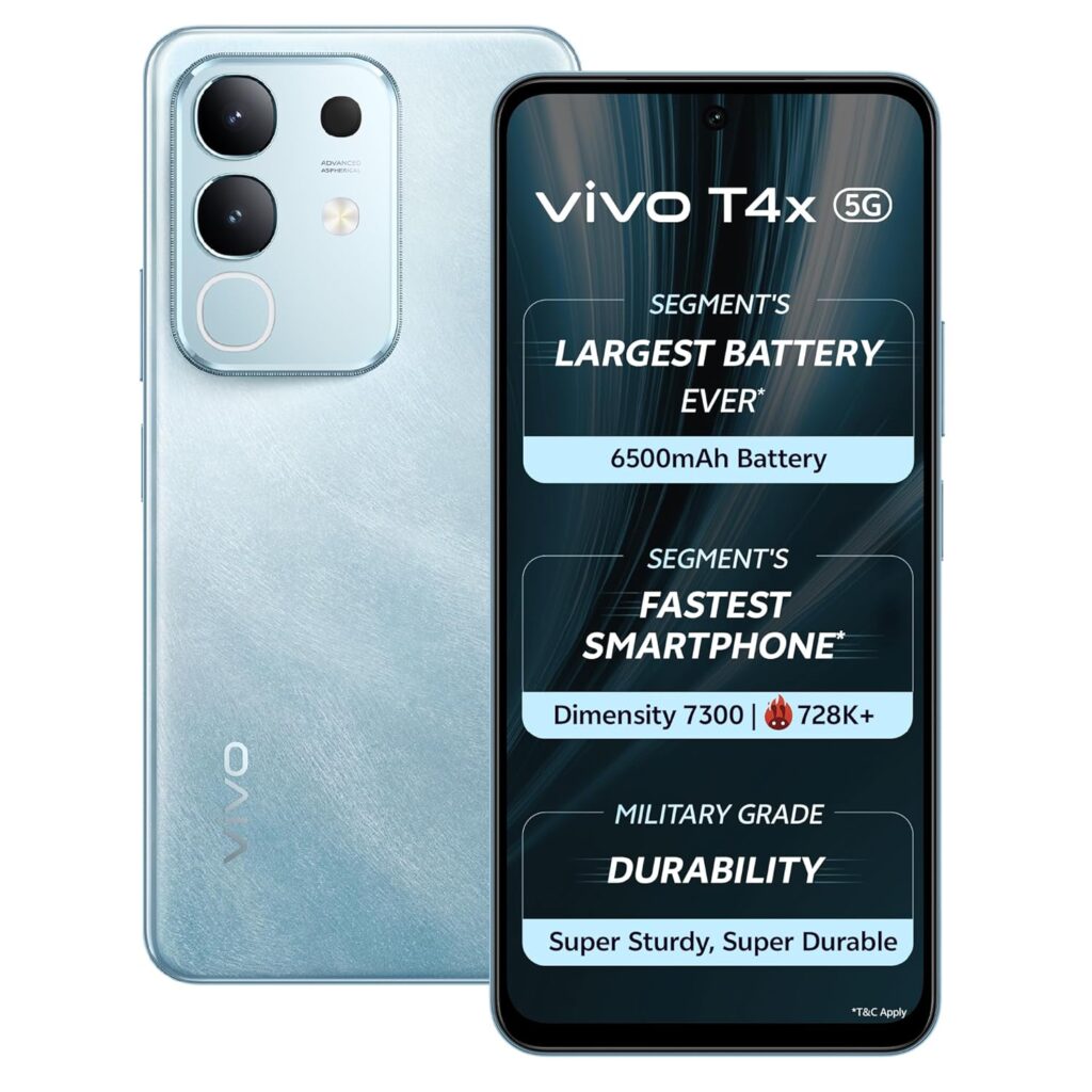 Vivo T4x 5G Smartphone: Dimensity 7300, 120Hz Display & Military Grade Toughness – Best 5G Phone?